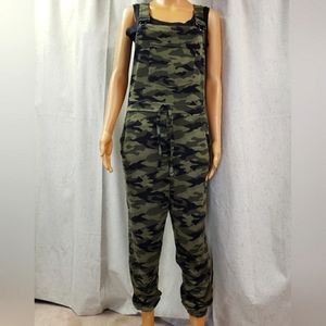 Juniors NoBo Large 11-13 Camo Stretch Overalls with pockets